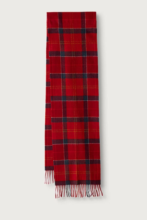 Barbour Szalik damski wełniany czerwony LSC0129