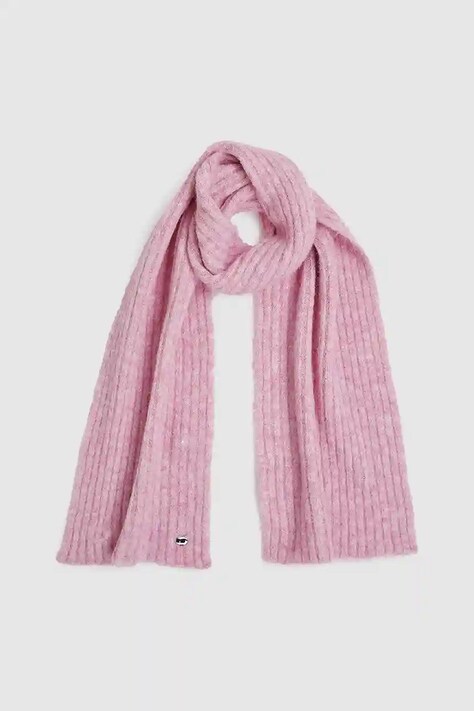 Κασκόλ Karl Lagerfeld χρώμα: ροζ, A4W33127