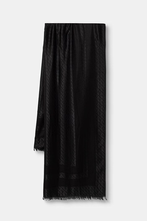 Armani Exchange зимен шал дамски от вискоза черен XW001408 AF16977