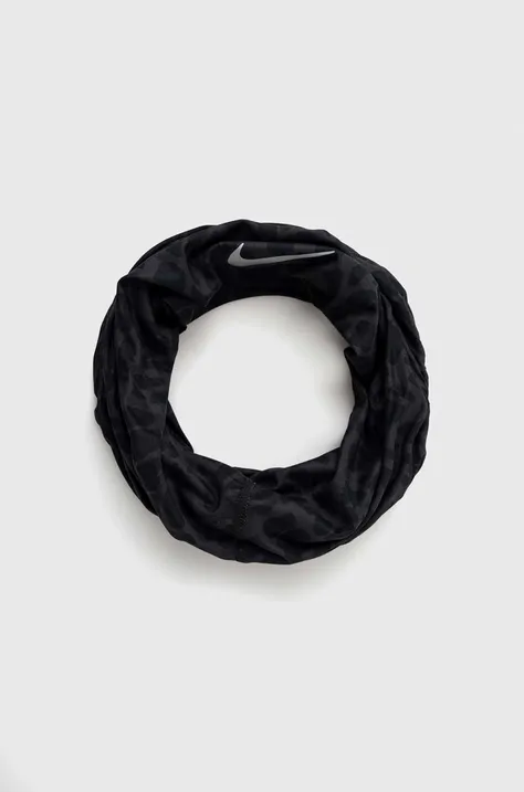 Šál komín Nike čierna farba, vzorovaný