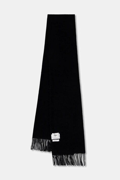 Ader Error eșarfă de lână Muffler culoarea negru, uni BLAFWMF01BK-BK
