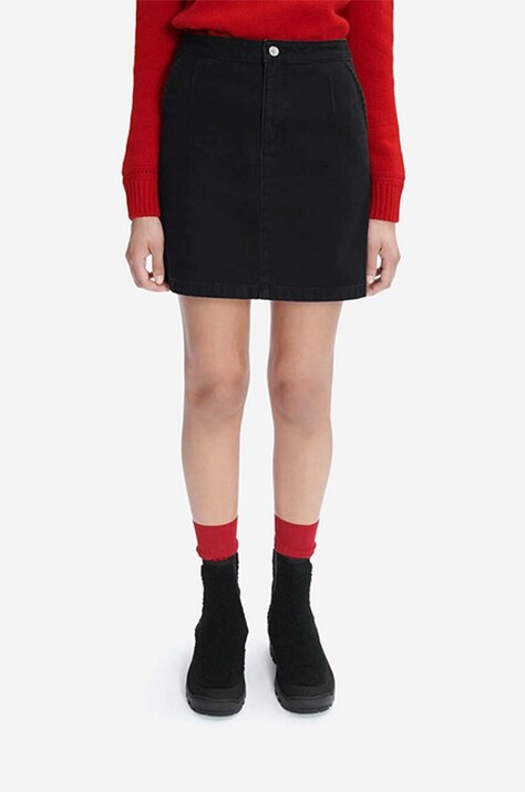 A.P.C. cotton denim skirt Jupe Brigitte black color