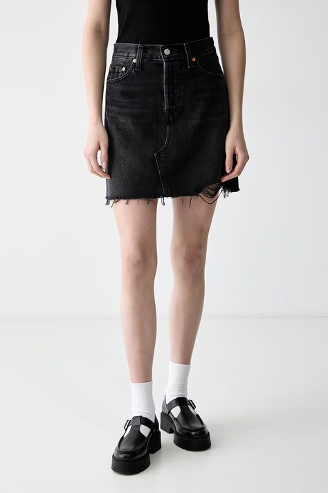 Levi's Φούστα pencil DECONSTRUCTED H1'26 μαύρη απλή 005LW