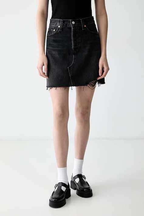 Levi's Φούστα pencil DECONSTRUCTED H1'26 μαύρη απλή 005LW