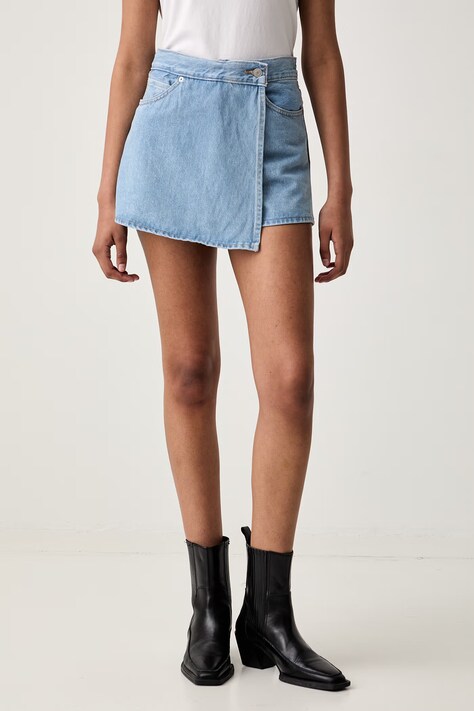 Levi's spódnicospodnie damskie jeansowe OPEN MIND niebieskie high waist A3534