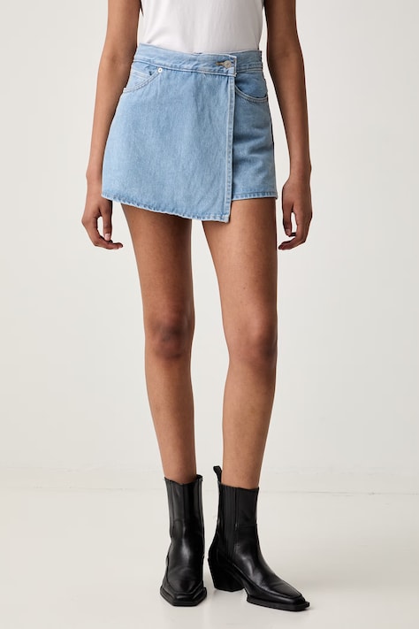 Levi's spódnicospodnie damskie jeansowe OPEN MIND niebieskie high waist A3534