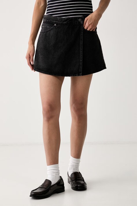 Levi's spódnicospodnie damskie jeansowe OPEN MIND czarne high waist A3534