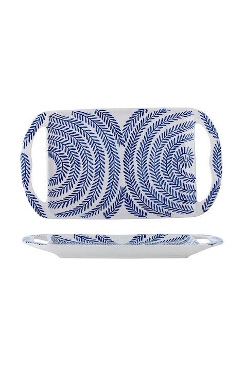 Πιάτο σερβιρίσματος Bloomingville Karlie 40 x 2,5 x 22 cm χρώμα: μπλε