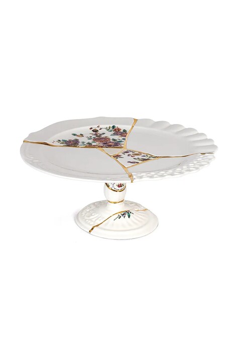 Підставка для торта і солодощів Seletti Kintsugi 36 cm колір білий