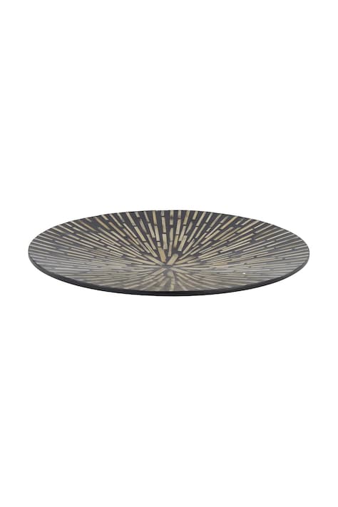 Сервірувальне блюдо home & lifestyle 38 x 38 x 4 cm колір чорний