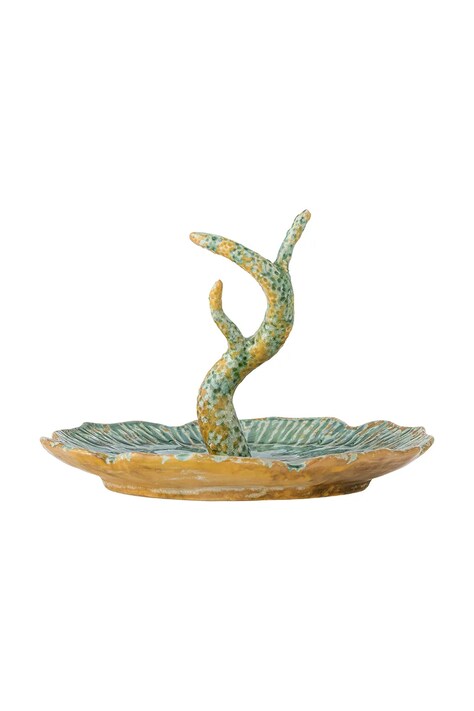 Bloomingville miseczka dekoracyjna Litton 17,5 x 13,5 cm kolor zielony