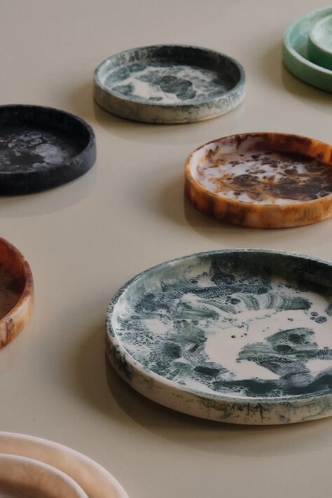 ferm LIVING taca dekoracyjna Mist 30 cm kolor zielony