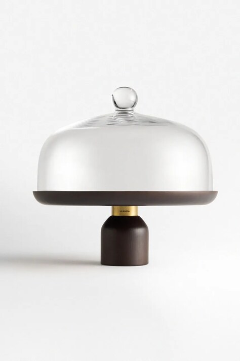 La Mania patera z kloszem Male II 27 x 27,5 cm kolor brązowy