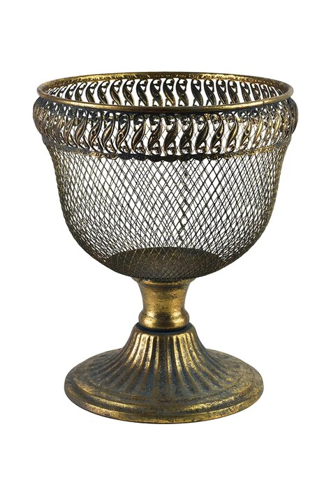 Misa na owoce z metalu postarzanego 22 x 17 x 27 cm HIWE8172