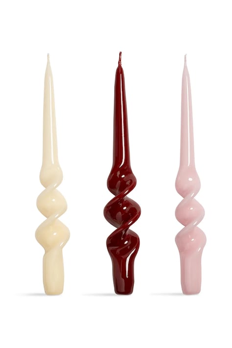 Σετ κεριών &k amsterdam alpha reds set 3-pack χρώμα: πολύχρωμο