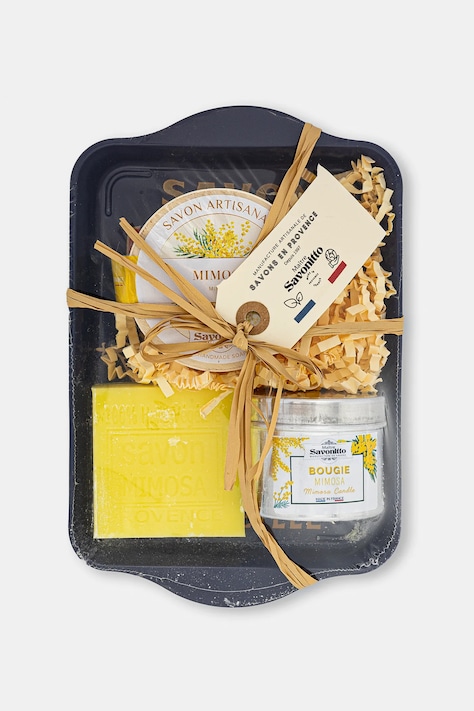 Maitre Savonitto set di saponi per candele di soia Mimosa pacco da 3 colore giallo