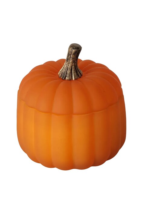 Boltze świeca dekoracyjna Pumpkin 12 x 11,5 cm kolor pomarańczowy