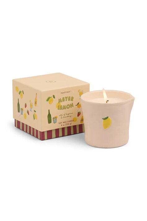 Vonná sójová sviečka Paddywax Lemon Embossed 226 g viac farieb