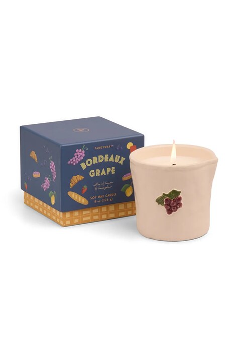 Vonná sójová sviečka Paddywax Grapes Embossed 226 g viac farieb