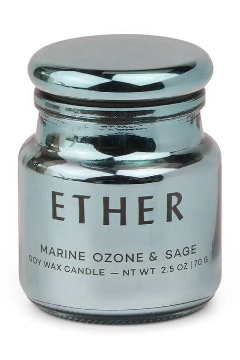 Vonná sójová sviečka Paddywax Marine Ozon & Sage 71 g tyrkysová farba