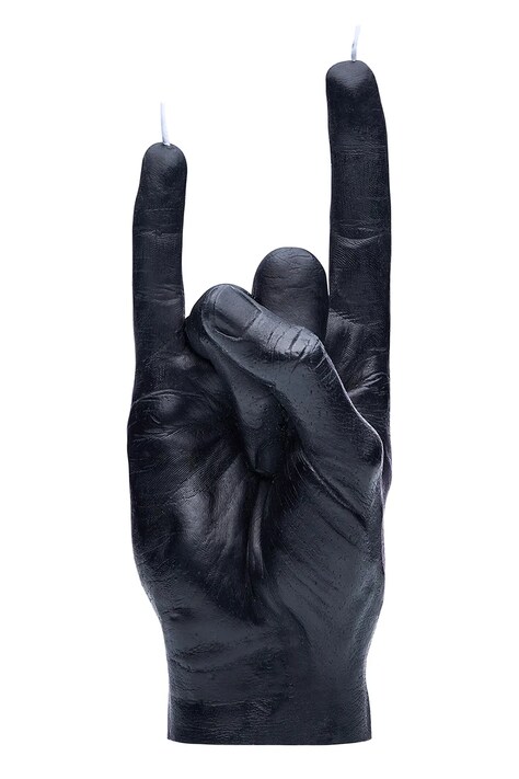 CandleHand lumânare decorativă You Rock 310 g culoarea negru