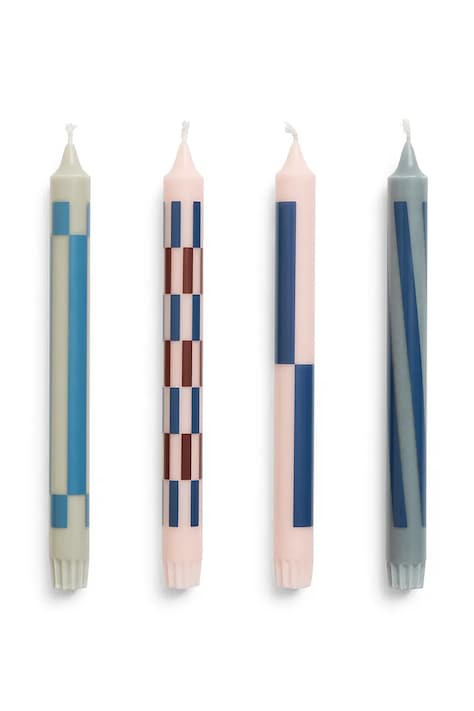 HAY zestaw świec Pattern 2,2 x 24 cm 4-pack kolor multicolor