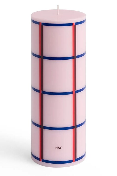 HAY świeca dekoracyjna Column Candle 7 x 20 cm kolor różowy