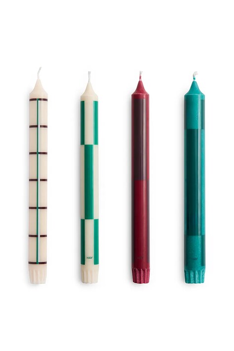HAY zestaw świec Pattern Candle 2,2 x 24 cm 4-pack kolor multicolor