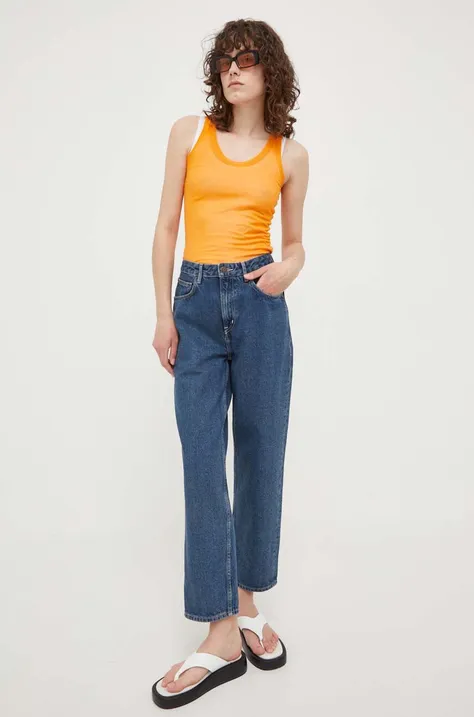 American Vintage jeansy bawełniane high waist