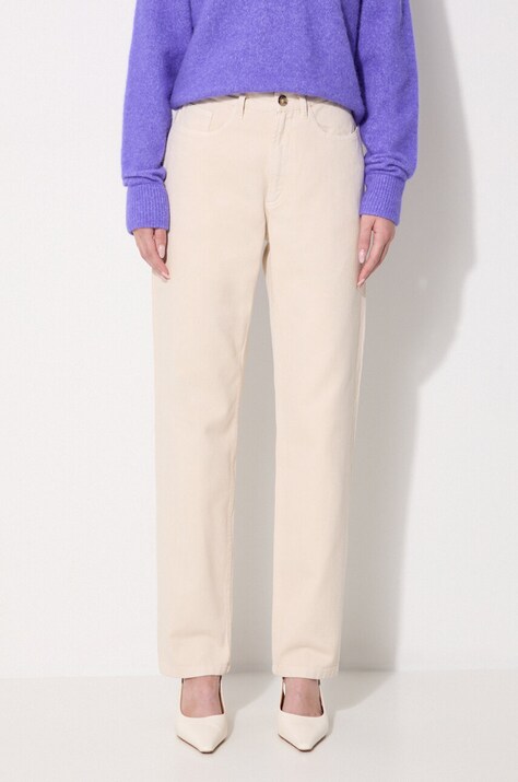 A.P.C. jeans Martin femei high waist COFBL.F09122-ECRU