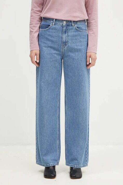 Carhartt WIP jeans Jane femei high waist I030497.BLUE.HEAVY-BLUE.HEAVY