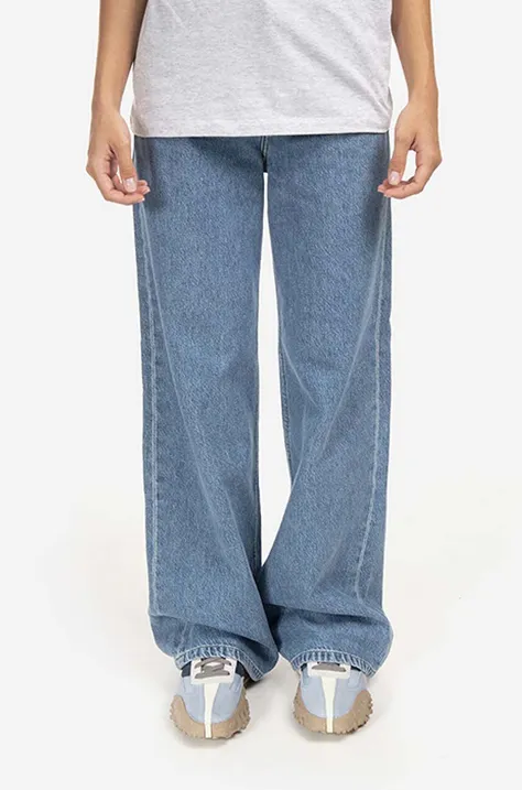 Carhartt WIP jeans Jane femei high waist I030497.BLUE.HEAVY-BLUE.HEAVY