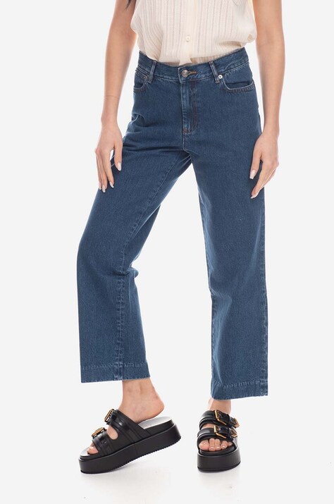 Rifle A.P.C. New Sailor COGUK.F09131-INDIGO, dámske, vysoký pás