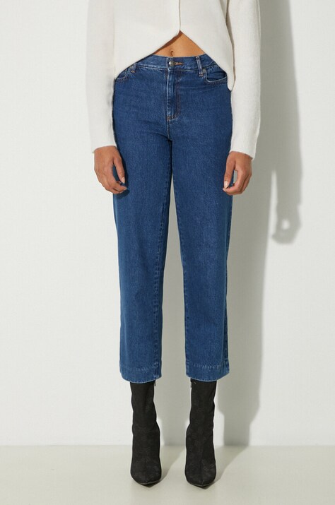 A.P.C. jeans New Sailor femei high waist COGUK.F09131-INDIGO