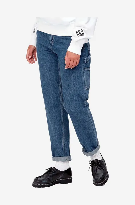 Carhartt WIP jeans I025268 W Pierce Pant femei high waist I025268-BLUESTONE