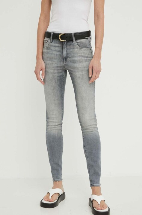 G-Star jeans 3301 femei, culoarea gri