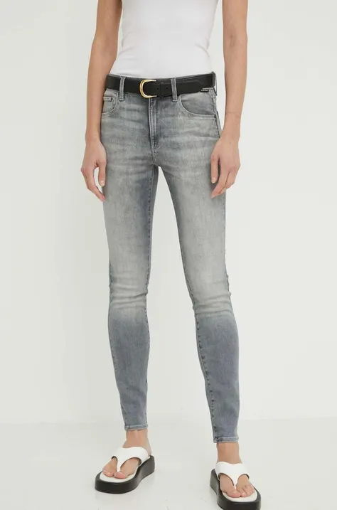 G-Star Raw jeansy 3301 damskie kolor szary