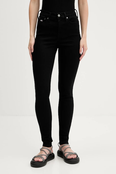 Rifle Tommy Jeans čierna farba, DW0DW19935