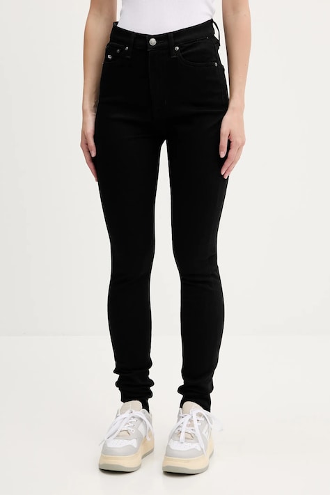 Tommy Jeans jeansy damskie kolor czarny DW0DW19936