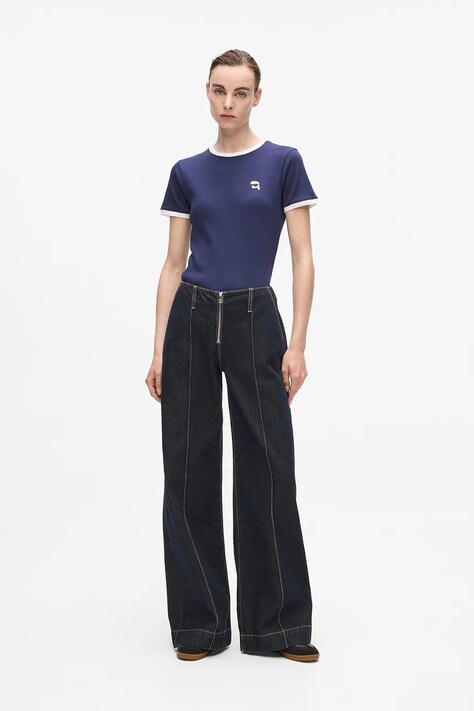Bavlněné džíny Karl Lagerfeld dámské, medium waist, A4W10098