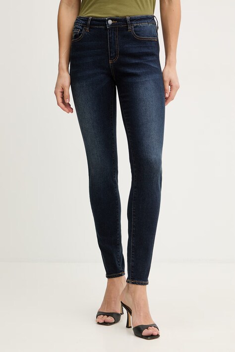 Armani Exchange jeansy damskie kolor granatowy XW000123 AF13487