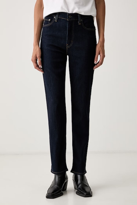 Levi's slim fit traperice za žene 722 HIGH RISE SLIM mornarsko plave 008MC