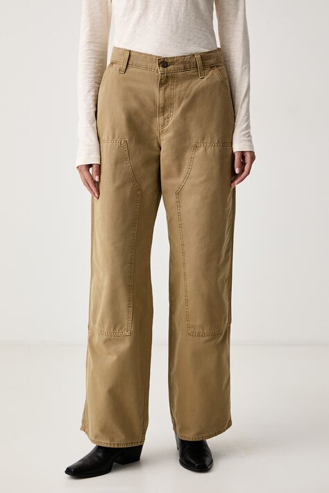 Levi's Jeansy loose damskie WORKWEAR LOOSE STRAIGHT beżowe 008B8