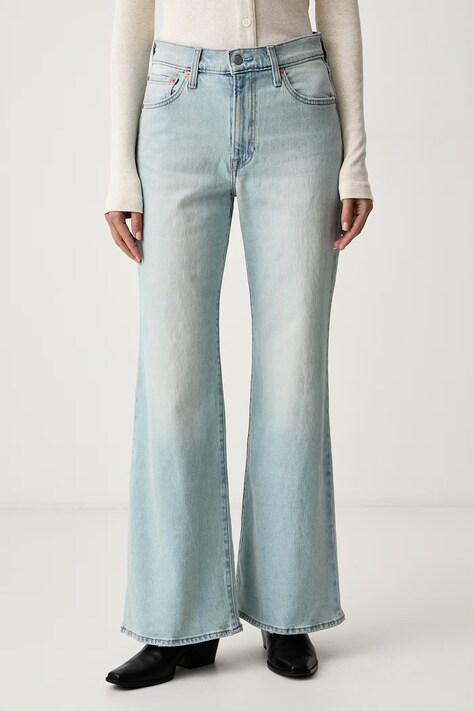 Levi's Jeansy flare damskie RIBCAGE FLARE H226 niebieskie 0083R