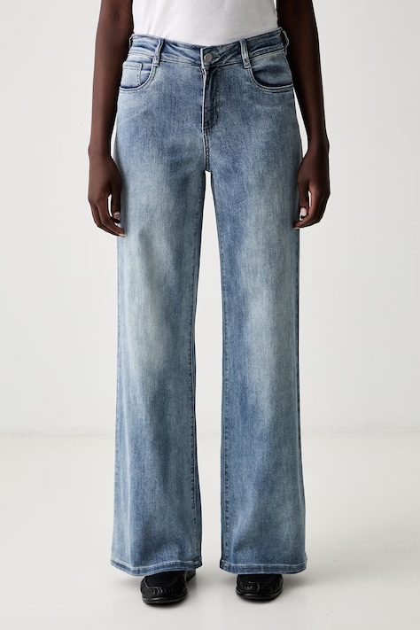 Joseph Ribkoff jeansy wide leg damskie niebieskie 251968CO
