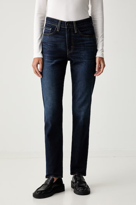 Levi's széles szárú női 724 HIGH RISE STRAIGHT sötétkék 18883-0454