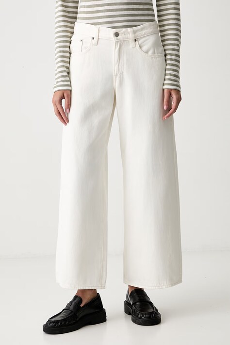 Levi's blugi wide leg pentru femei MIDDY WIDE LEG bej 0081Z