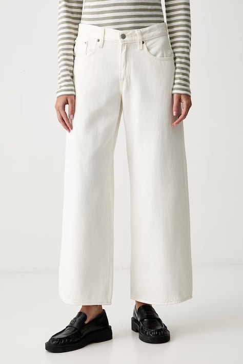 Levi's wide leg traperice za žene MIDDY WIDE LEG bež 0081Z