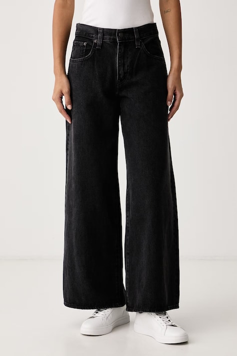 Levi's Rifle wide leg dámske MIDDY WIDE LEG čierne 0081Z