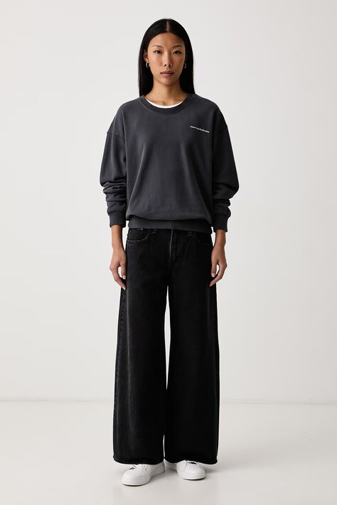 Levi's Széles szárú női MIDDY WIDE LEG fekete 0081Z